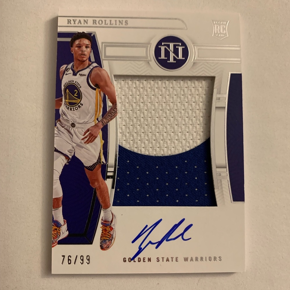 2022-23 Panini National Treasures Ryan Rollins TRUE RPA Rookie Patch Auto RC /99